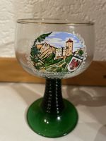 Vintage Weinglas mit Schloss Landeck Motiv aus Tirol
