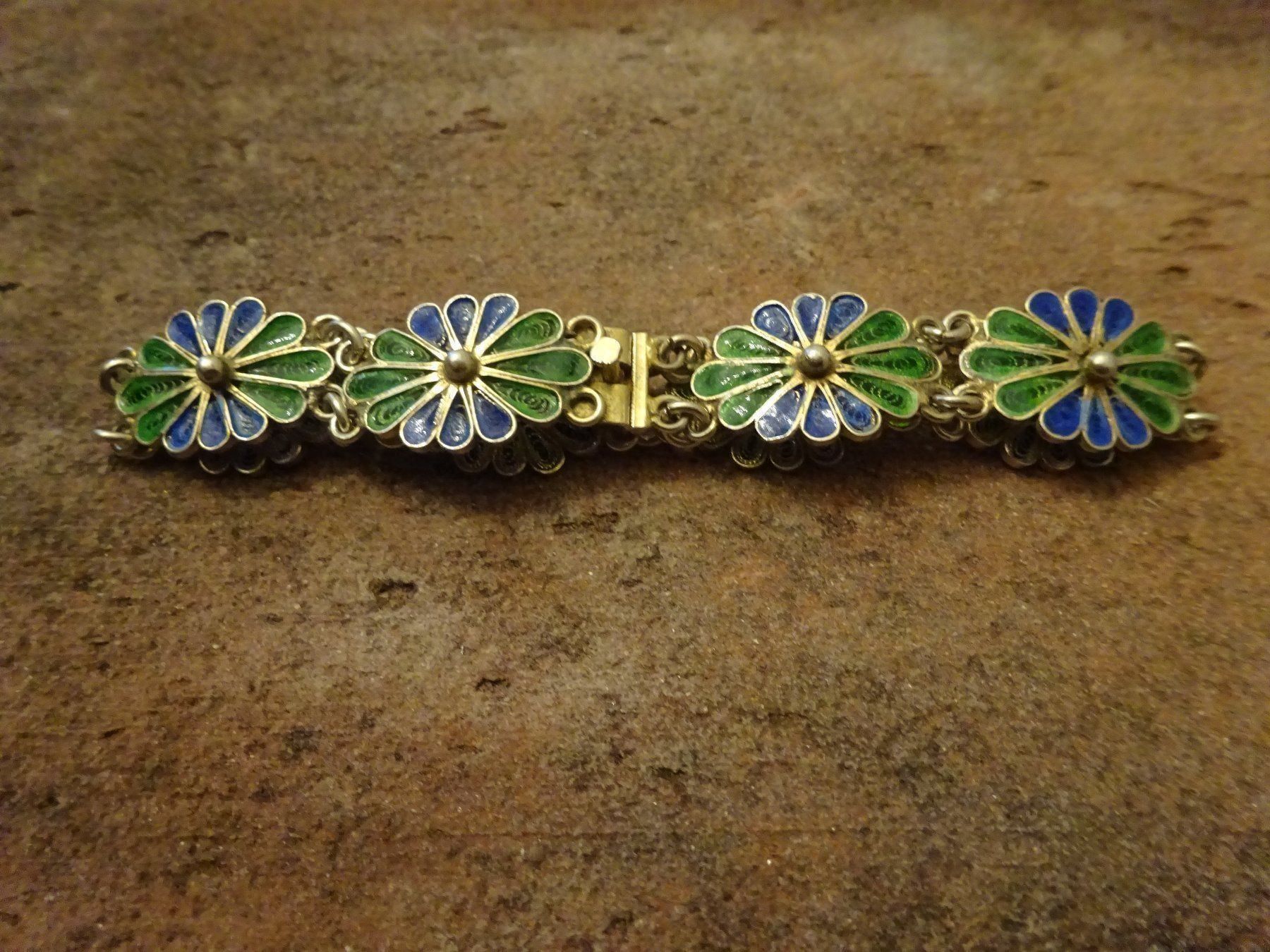Bracciali & Braccialetti: Armband Filigran Cloisonné Silber – Usato da Esslingen venduto da FetteSchnecke 7