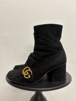 Gucci Marmont Stiefeletten aus Wildleder, Schwarz Gr. 36