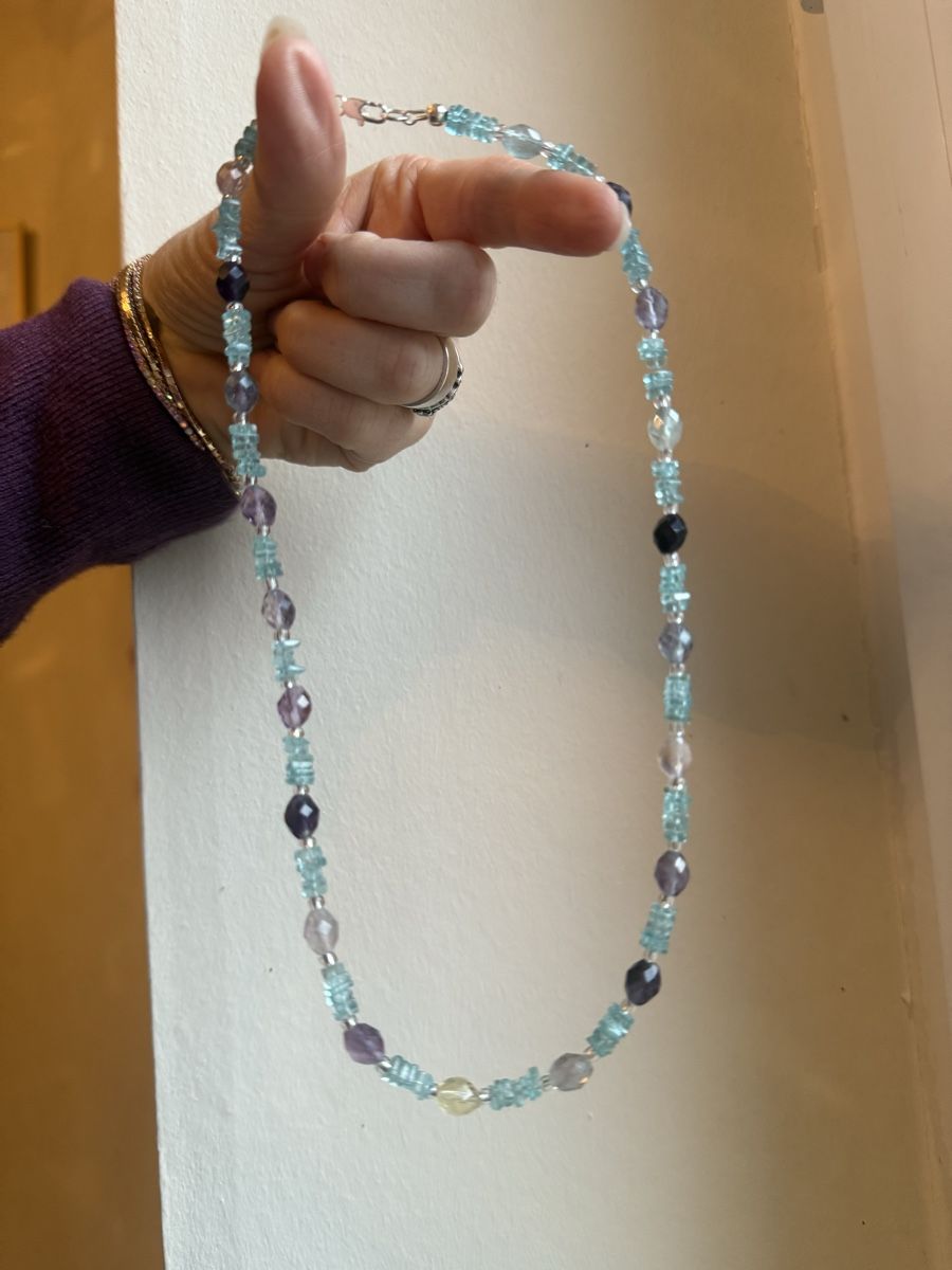 Catenine: Unikat Blautopaz, Fluorit Collier NEU – Nuovo e nell'imballaggio originale da Basel venduto da Chili007 4