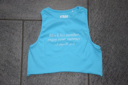 Damen Tally Weijl Crop Top gr.S - 'Block his number..'