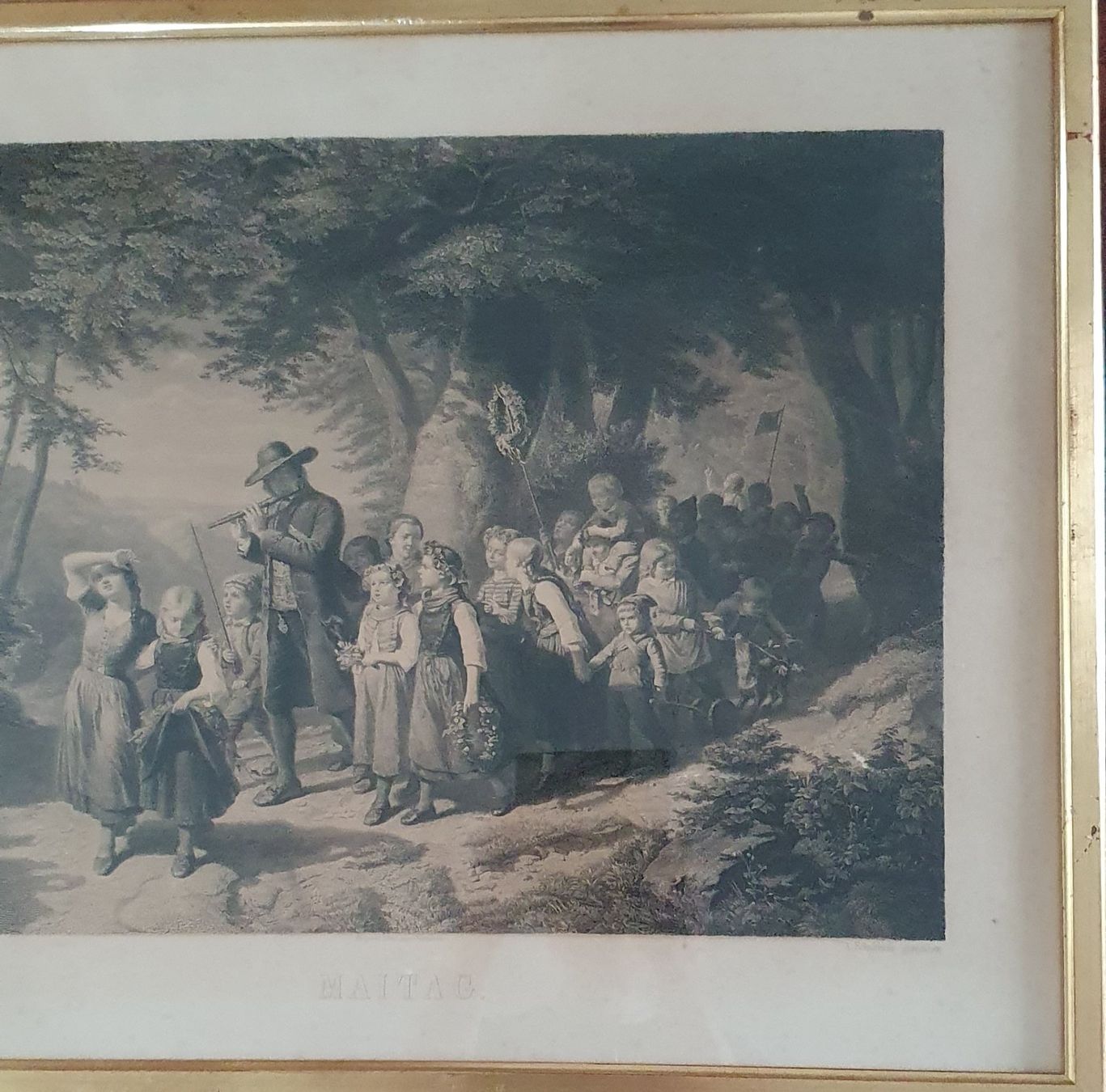Incisioni: Bild - Maitag, Stahlstich um 1860 – Usato da Kreuzlingen venduto da Rschweiz1 2