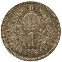 Österreich 1 Krone 1893 Franz Joseph I.