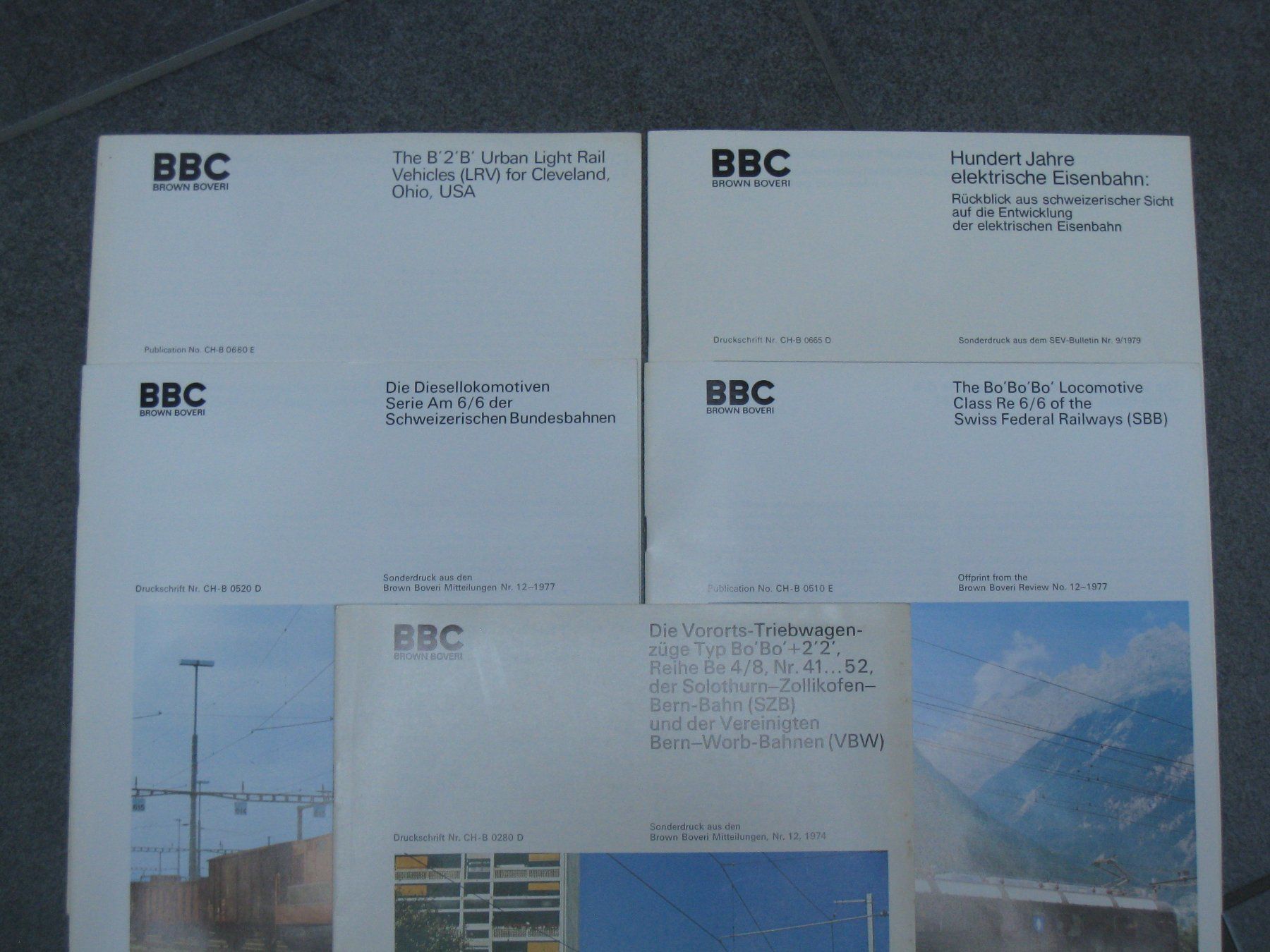 Riviste & Magazine: 5 BBC Mitteilungen, Eisenbahntechnik, A4-Hefte – Usato da Näfels venduto da Derglarner