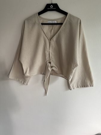 LEFTIES cotton linen mix top like new! (size S)