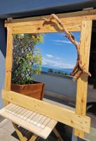 Miroir décoratif unique en bois flotté, fait à la main!