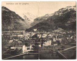 Klapp-AK Interlaken, Totalansicht mit de