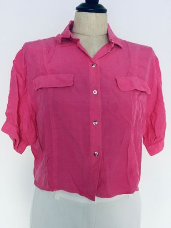 Vintage KA Bluse Blondie 53 cropped pink Polynosic Gr M