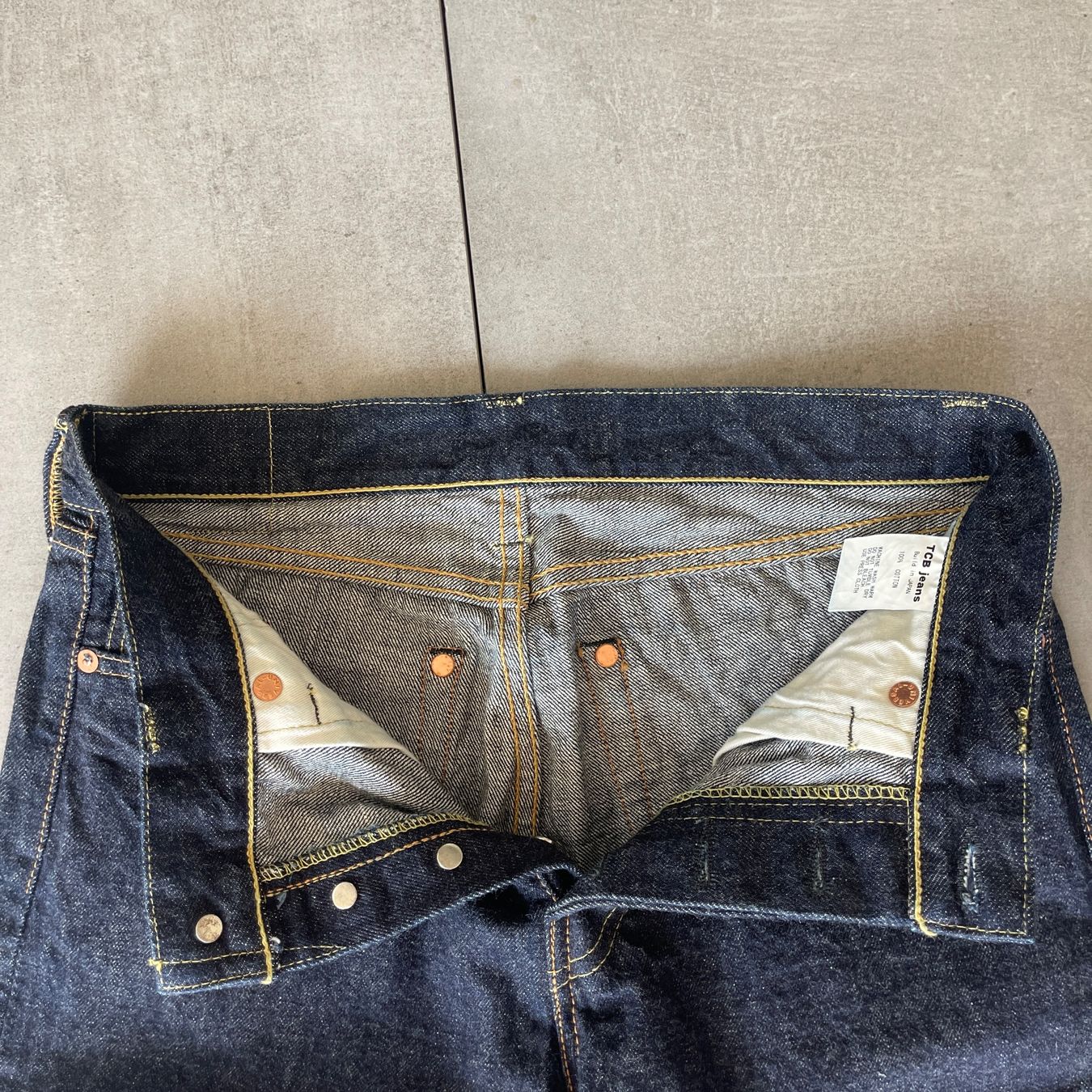 Jeans: TCB Japanese Raw Selvedge Jeans – Usato da Bern venduto da shoprestoredvintage 3