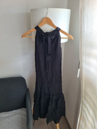 Black Flare Halterneck Dress