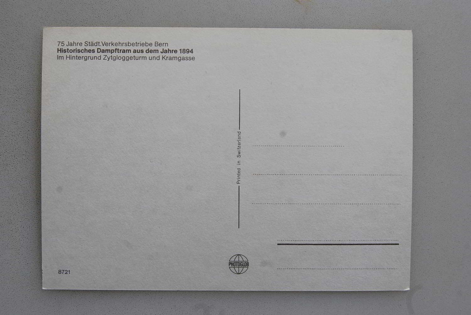 Cartoline postali: AK Bern, Historisches Dampftram – Usato da Rüfenacht BE venduto da Toro06 1