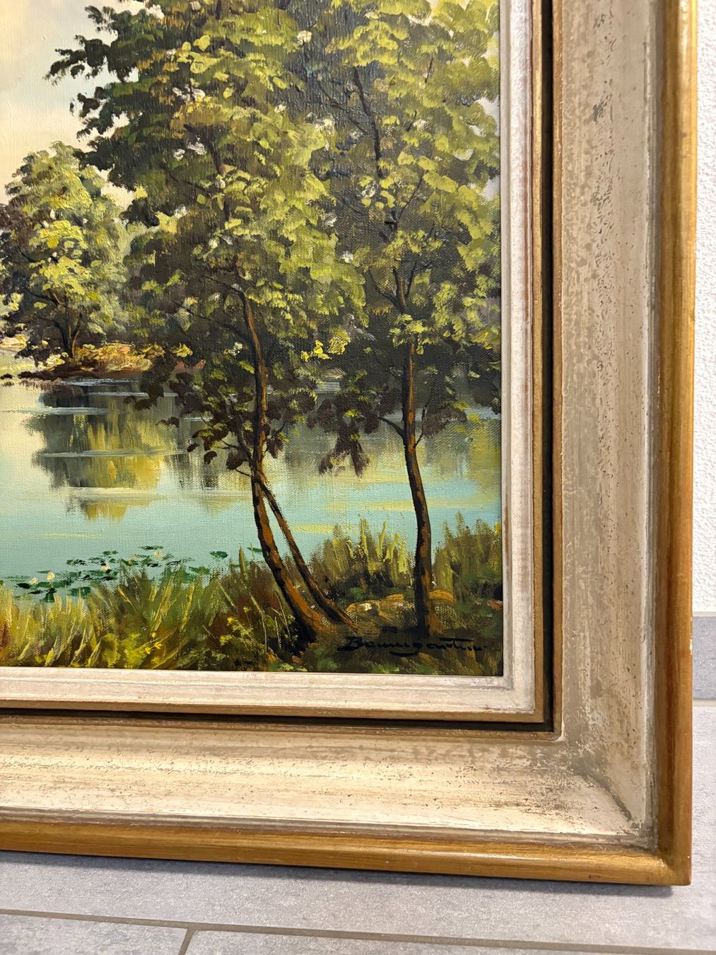 Dipinti: 82x62/ Baumgartner/ Ölgemälde Egelsee Landschaft hübsch – Usato da Ottenbach venduto da TimelessEmotions. 8