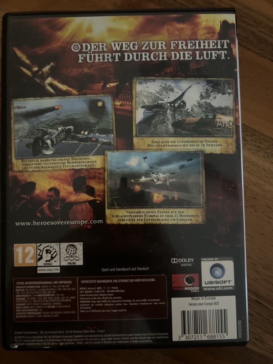 Giochi: Heroes over Europe -  PC DVD-Rom – Usato da Fällanden venduto da raf-wpf 1