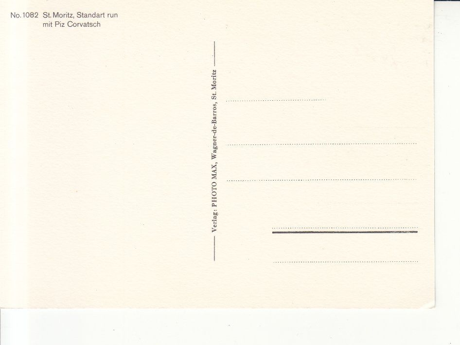 Cartoline postali: St. Moritz Standart run ca. 1970 – Usato da Bürglen TG venduto da StampGraf 1