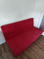 IKEA Beddinge Schlafsofa inkl. Matratze & ZWEI rote Bezüge