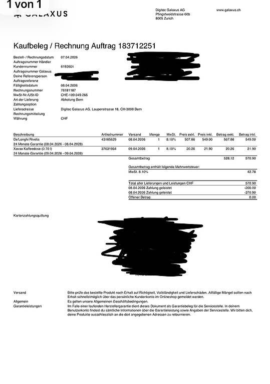 De'Longhi Kaffeemaschinen & Espressomaschinen: DéLonghi Rivelia – Gebraucht aus Bern von san_2dqh 4
