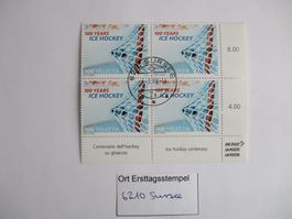 Viererblock mit Ort Ersttagsstempel 6210 Sursee