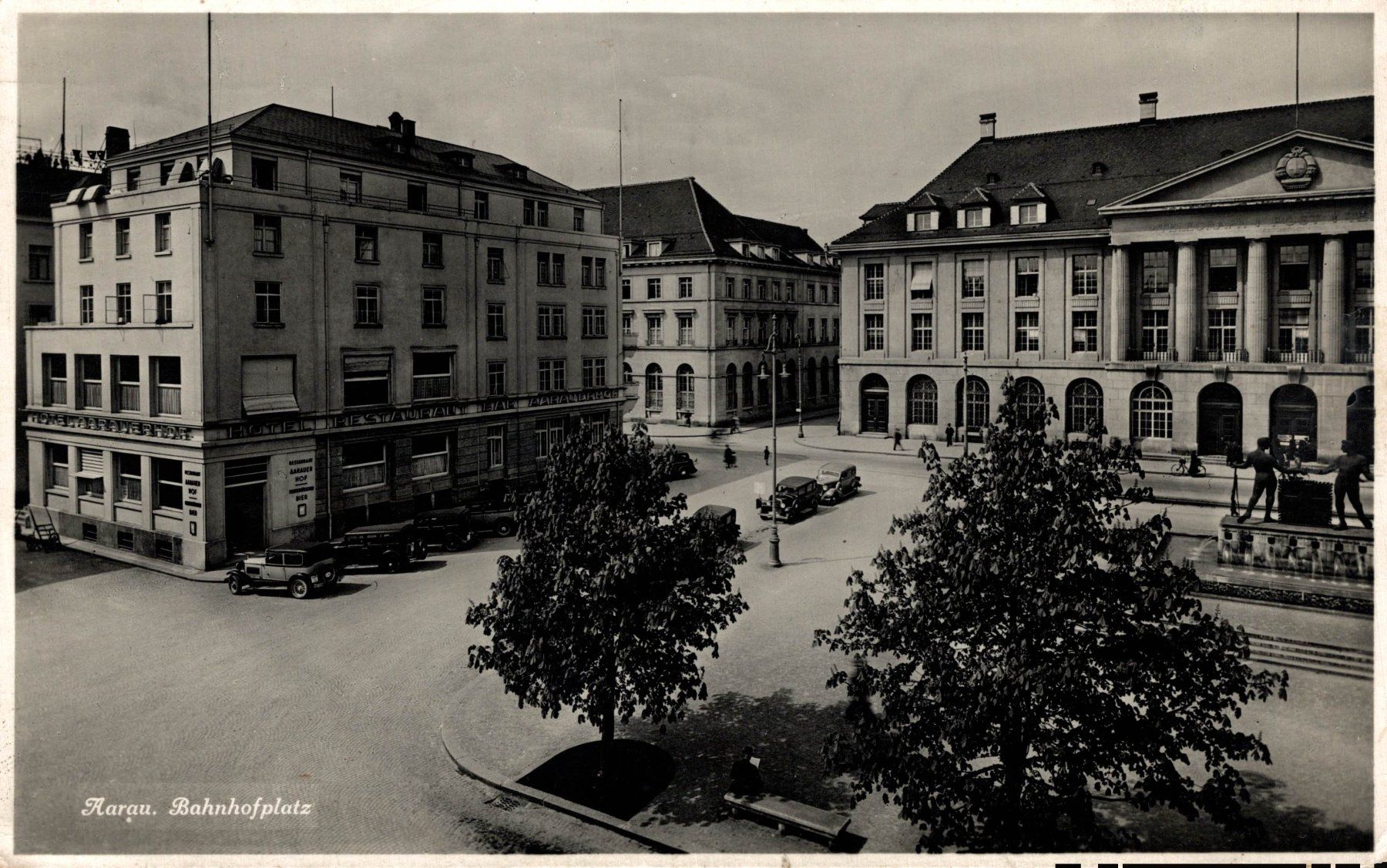 Cartoline postali: Aarau. Bahnhofplatz – Usato da Bronschhofen venduto da Astore