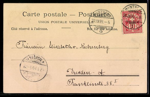 Cartoline postali: AK Sion, Château de Tourbillon, 1898 – Usato da Berlin venduto da bartko-reher 1