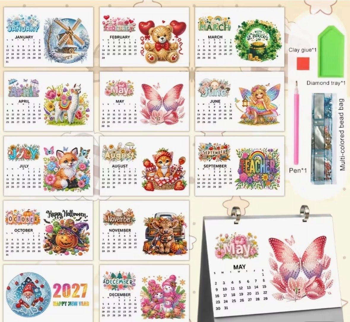 Kalender: Diamond Paiting Kalender 2027 – Neu (gemäss Beschreibung) aus Amriswil von SCHLOSSGEISTLI 1