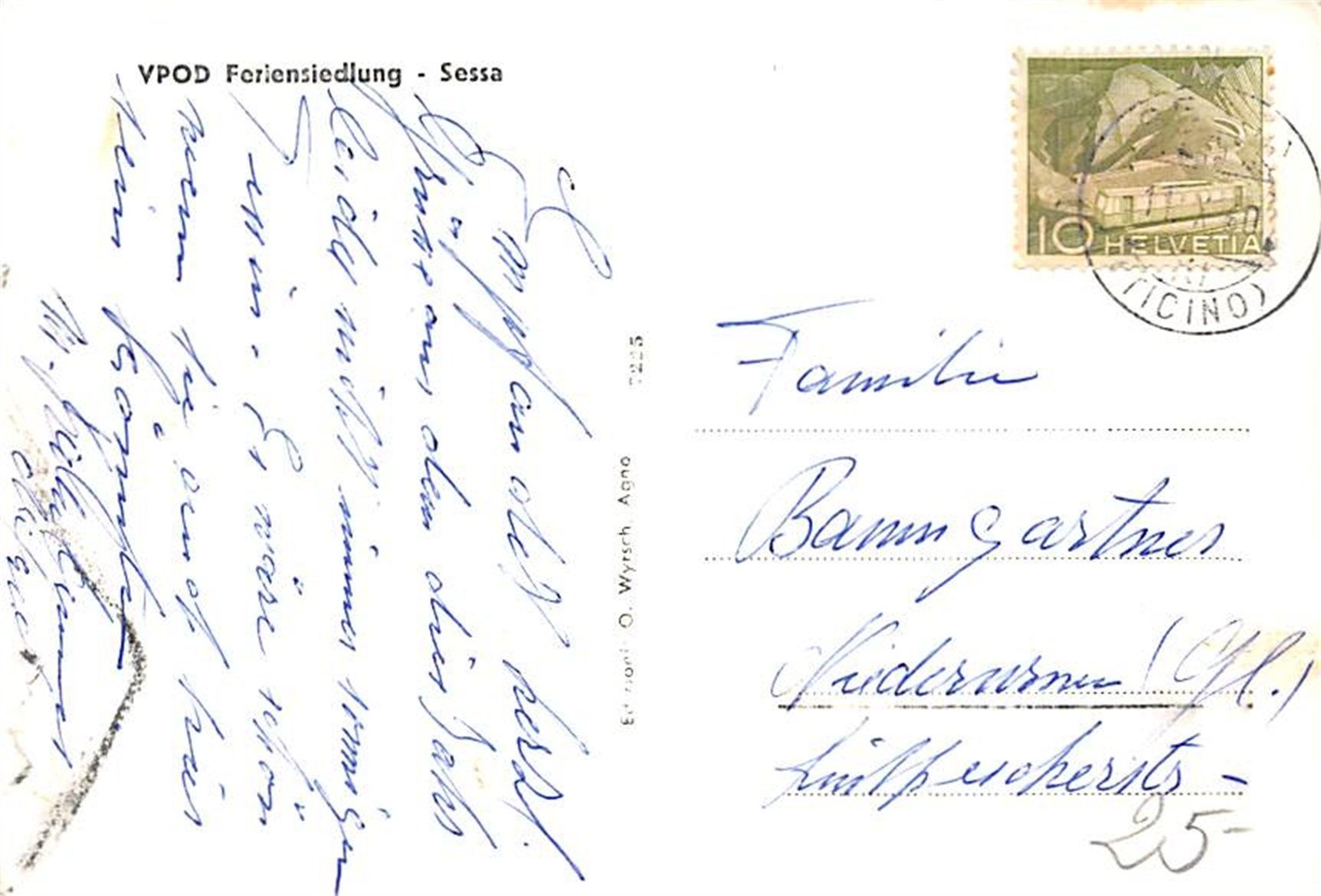 Cartoline postali: Sessa, VPOD Feriensiedlung – Usato da Ottikon b.Kemptth. venduto da Neptun1974 1