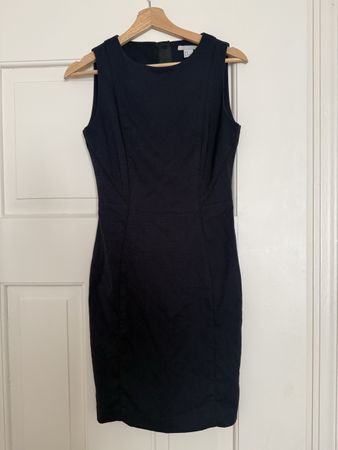 Damen Kleid H&M ärmellos dunkelblau in S