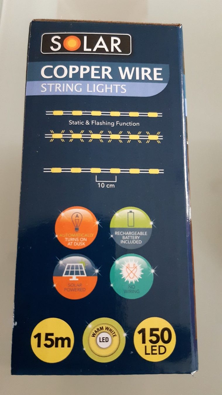 Ghirlande e barre luminose: Solar Lichterkette – Nuovo e nell'imballaggio originale da Olten venduto da Boston81 3