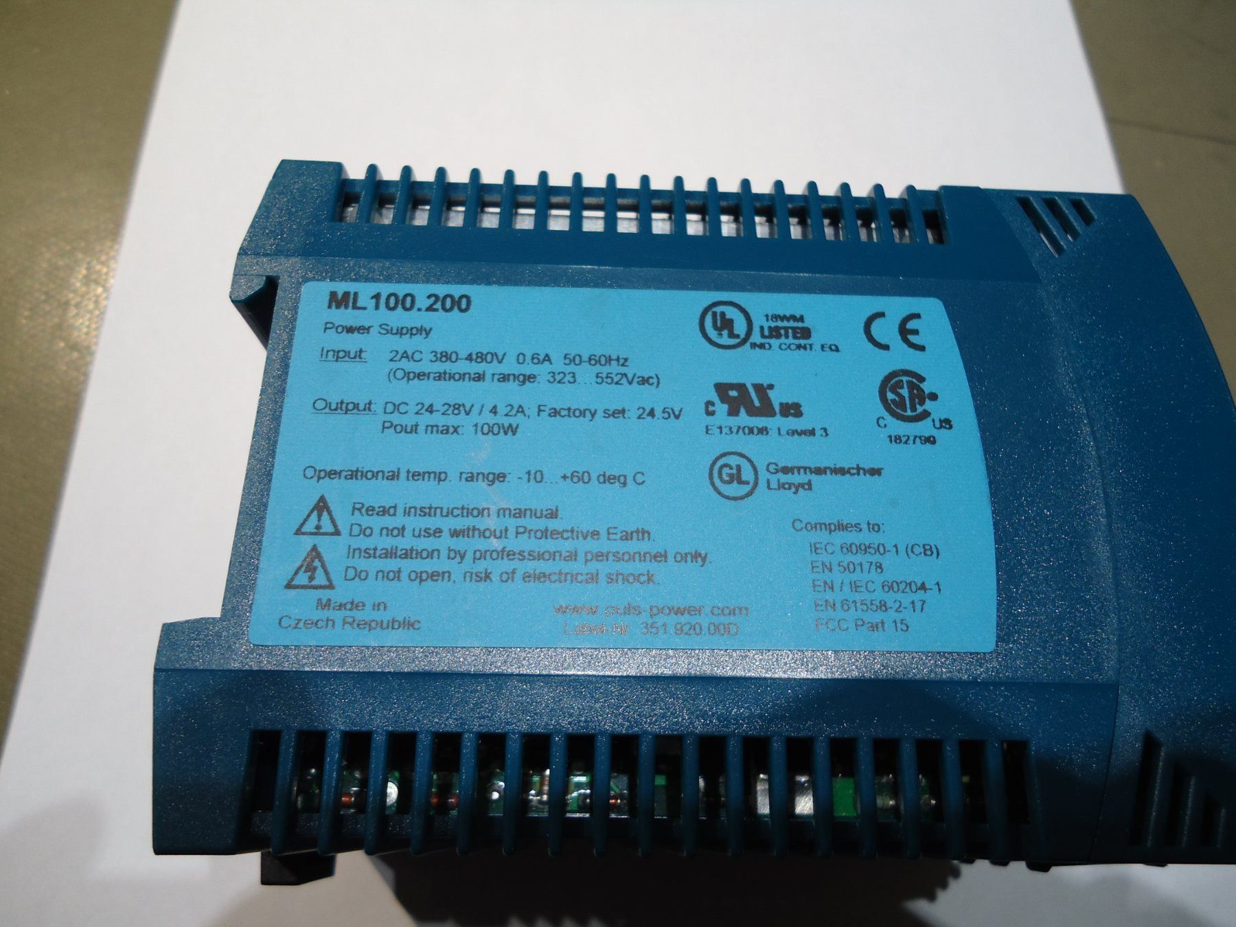 Convertitori: PULS ML100.200 Netzteil – Usato da Balsthal venduto da mtwd 3