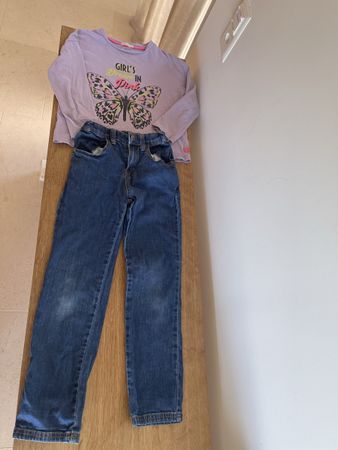 Petit Bateu Jeans 128 + Billieblush top 126