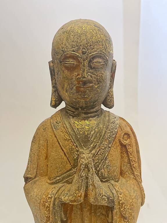 Skulpturen & Statuen: Asiatika - Buddhistischer Mönch aus Metall – Gebraucht aus Basel von Familymusic 1