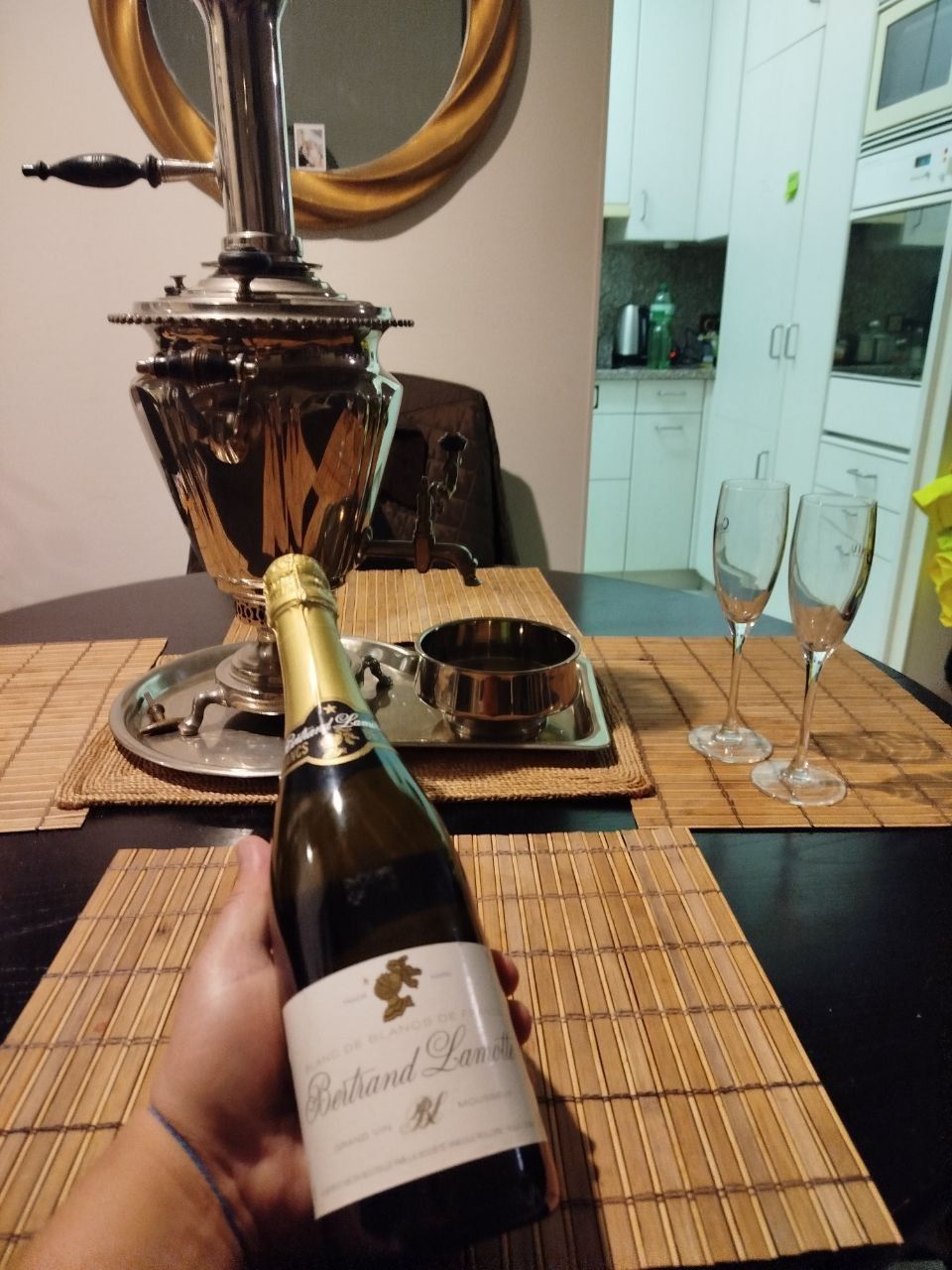 Teiere: Samowar, antik, Russisch, vernickelte Messing, Teezubereiter – Nuovo (secondo la descrizione) da Rupperswil venduto da Viland_Dann 8