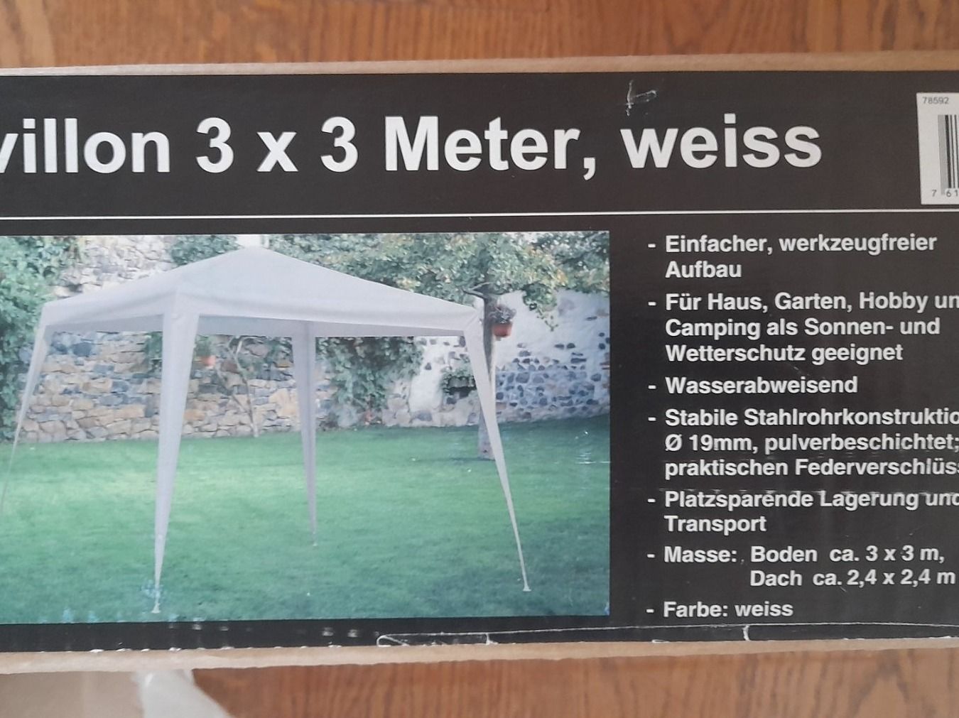 Zelte & Pavillons: Landi Pavillon 3m x 3m weiss – Gebraucht aus Kehrsatz von  1