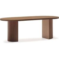Kave Home Esstisch oval abgerundet Nealy Nussbaumfurnier