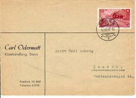 Brief, Käsehandlung Odermatt Stans 1947