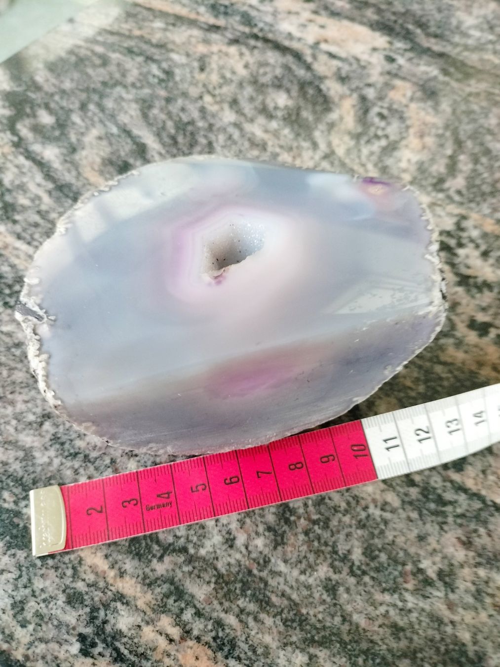 Minerali & Pietre curative: Tranche d'agate (variété de calcédoine) 693 gr – Usato da Cortaillod venduto da rozinna 1