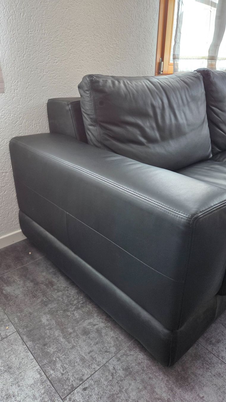 Sofas: Echtleder Sofa schwarz – D'occasion à Hettiswil par ChristofK01 2