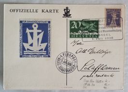 JB45) 1927 Flugpostbrief mit Vignette Orginalkarte Lp