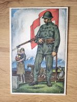 Ansichtskarte Schweizer Soldat mit Familie guter Zustand
