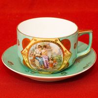 Royal Vienna Teetasse mit Unterteller