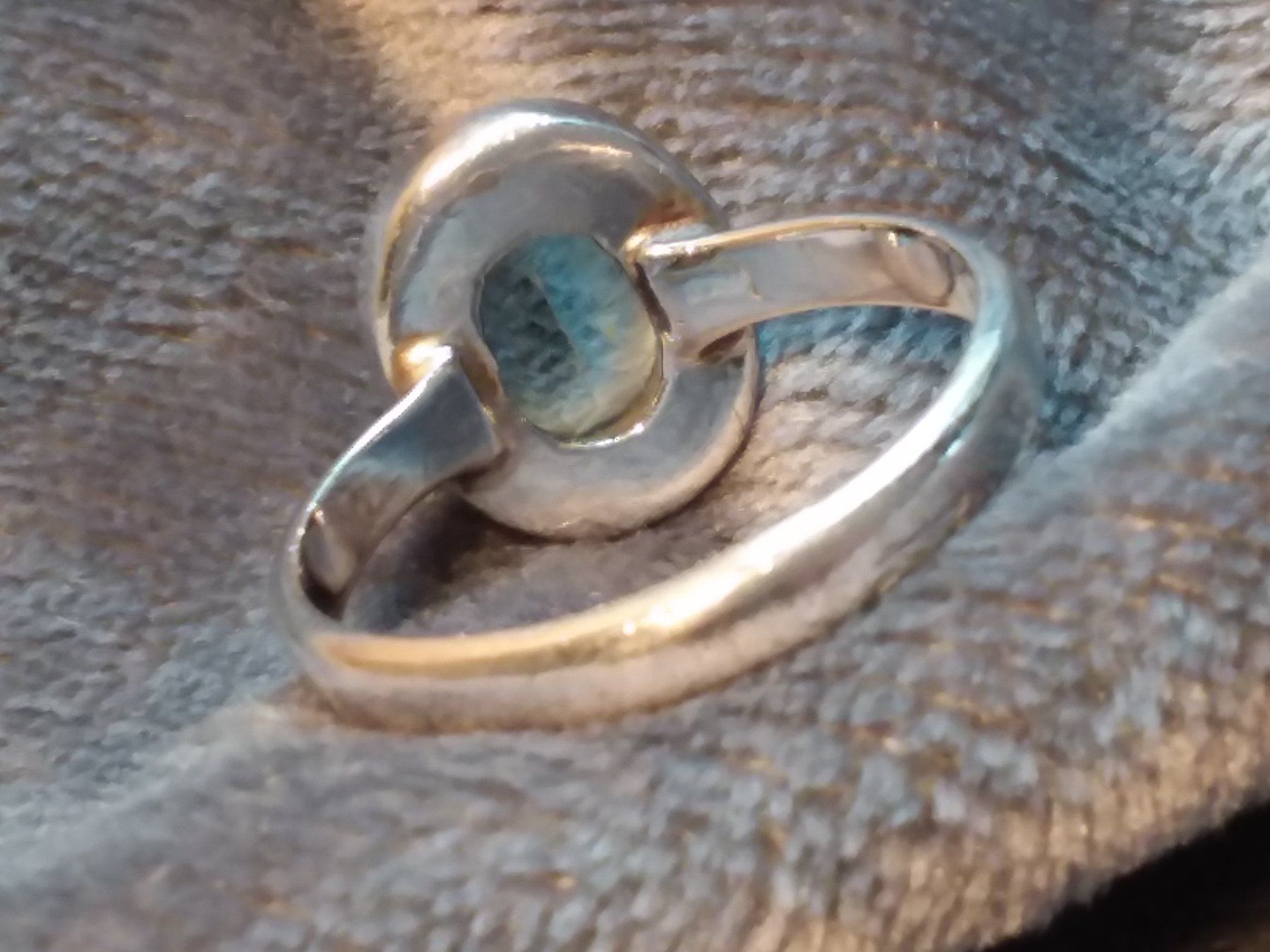 Anelli: Blauer Topas Sterling Silber Ring, Gr. 57 – Usato da Zürich venduto da philpip 3