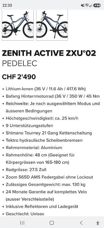 Vélos: Vendo bici elettrica Zenith  – D'occasion à Losone par Gigante90 3
