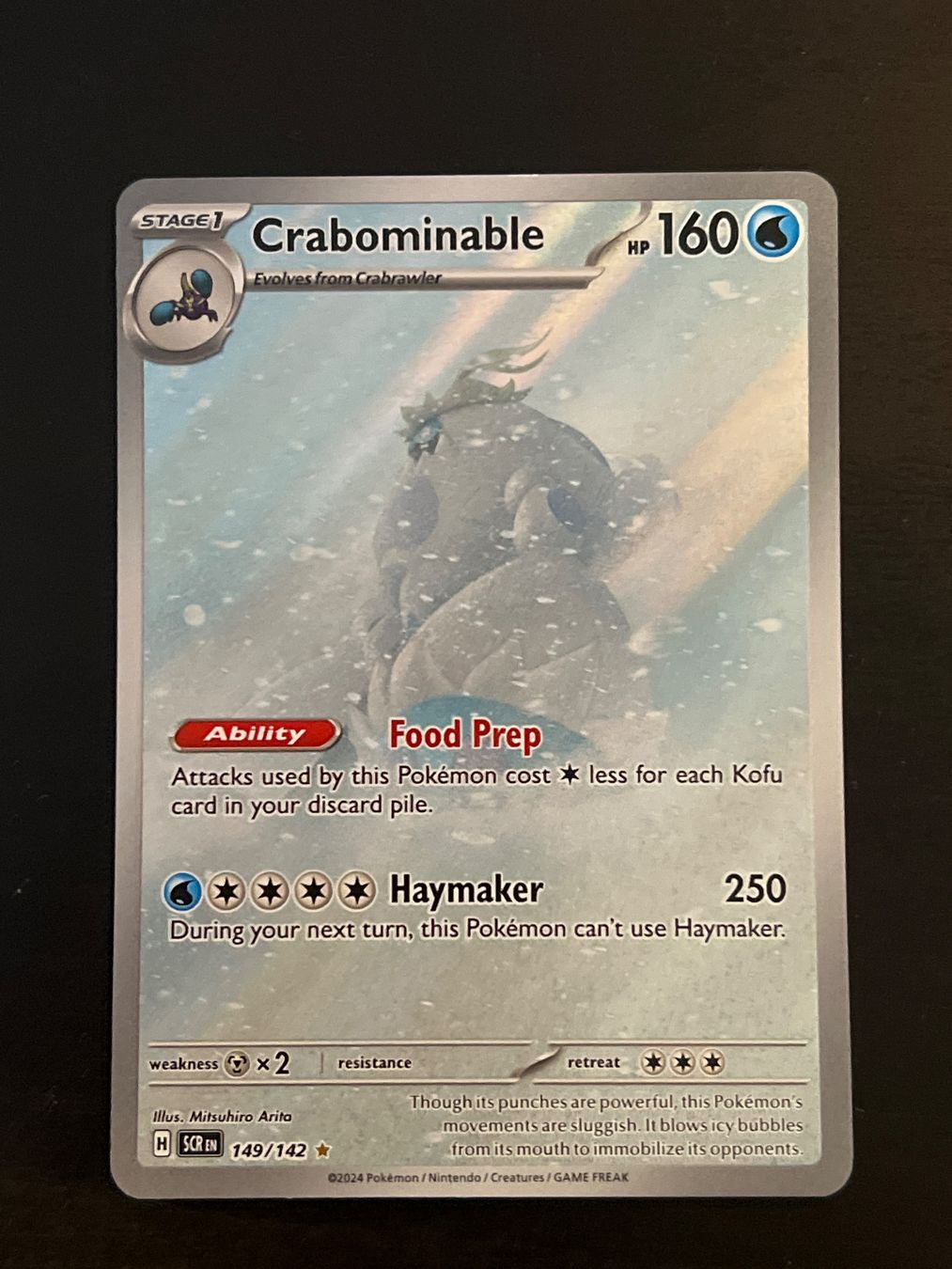 Pokémon Cartes à collectionner: Crabominable Illustration Rare Stellar Crown 149 – D'occasion à Wil SG par Eric274