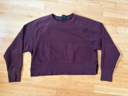Nike Sweatshirt Pullover bordeaux mit Struktur-Print