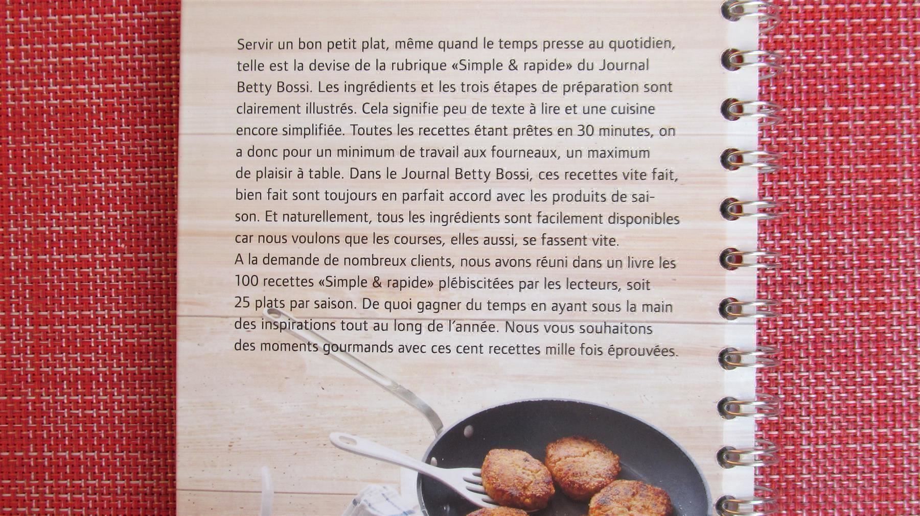 Libri: SIMPLE & RAPIDE Betty Bossi – Nuovo (secondo la descrizione) da Zürich venduto da Gabced 9
