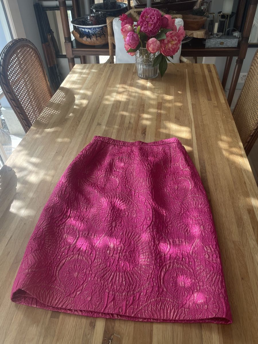 Gonne: Jupe rose et or jacquard brocade, taille 36 – Usato da Troinex venduto da nadinebmichaelson 3