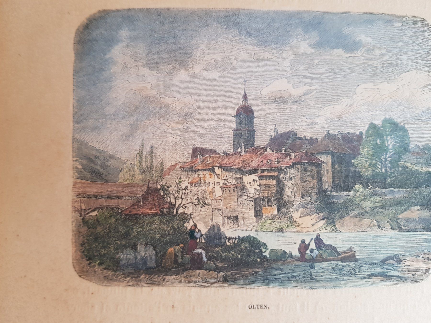 Incisioni: Stich Lithographie Olten aus einem Buch – Usato da Walterswil BE venduto da Lonitti
