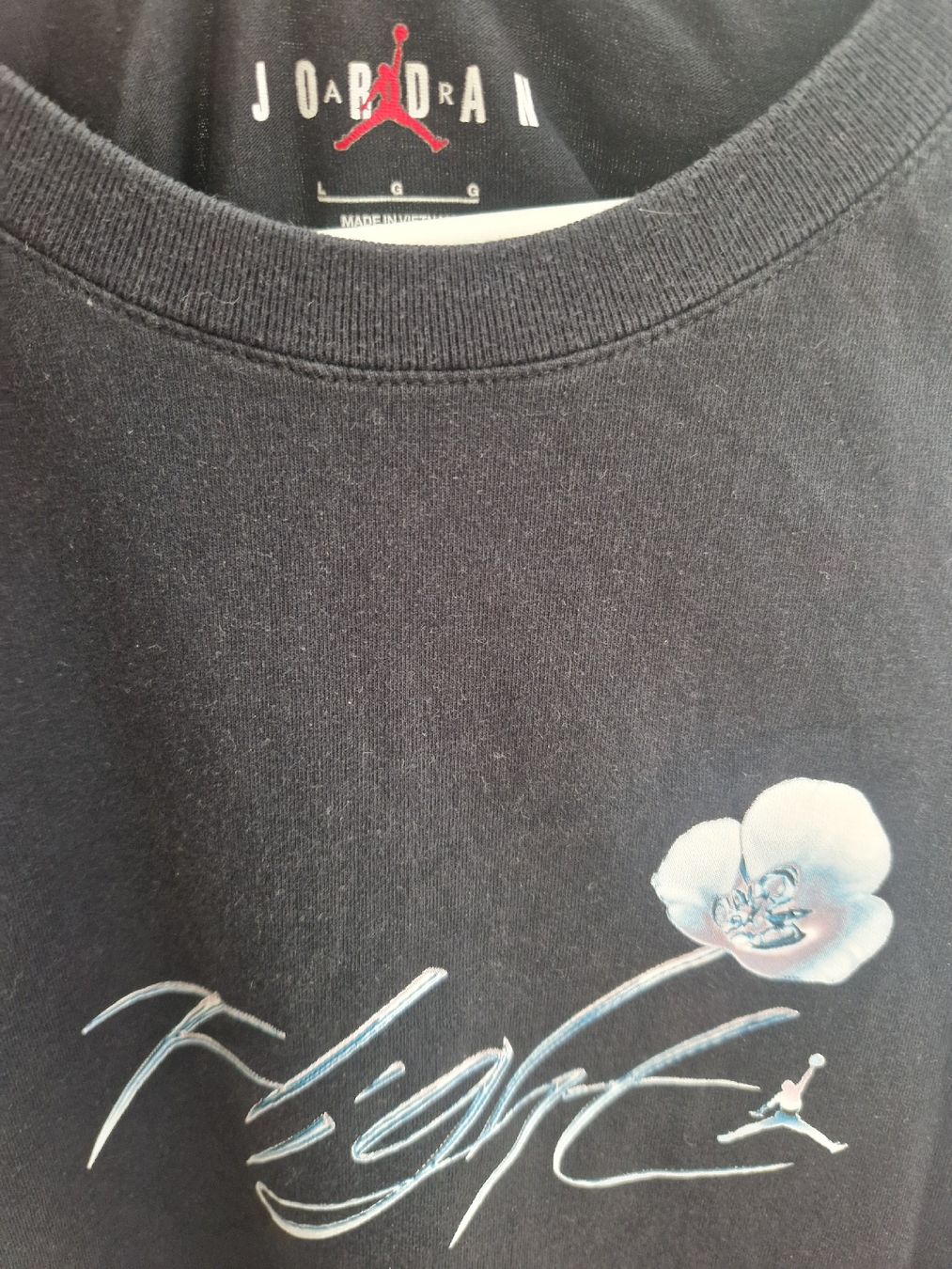 Jordan T-Shirts: Schwarzes Jordan Flight T-Shirt, L – Gebraucht aus Zürich von Salesmaker 1