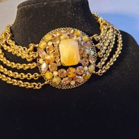 Art Déco Choker Collier Halskette, Top luxuriös