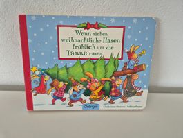 Wenn sieben weihnachtliche Hasen fröhlich um die Tanne rase