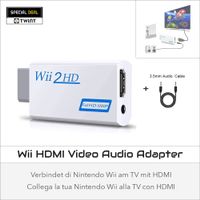 Wii Nintendo HDMI adapter 720P 1080P HD mit Aux Kabel